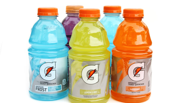 Variety of Gatorade bottles