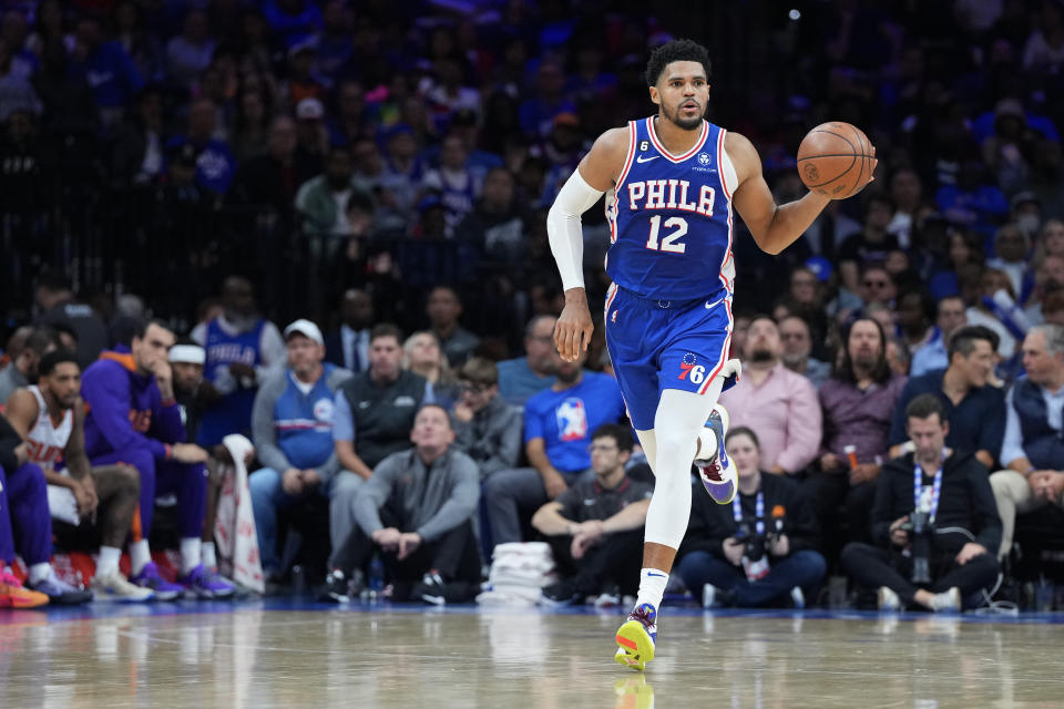 Tobias Harris #12 of the Philadelphia 76ers has fantasy value