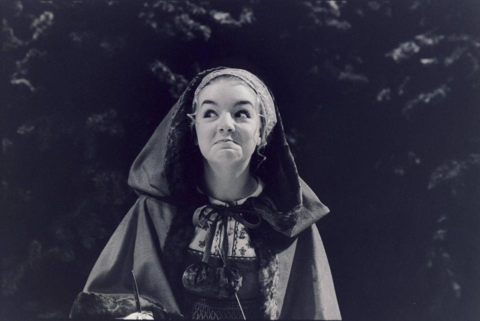 Sheridan Smith as Little Red Riding Hood in Into The Woods (Courtesy of the Donmar Warehouse, photographer Ivan Kyncl)