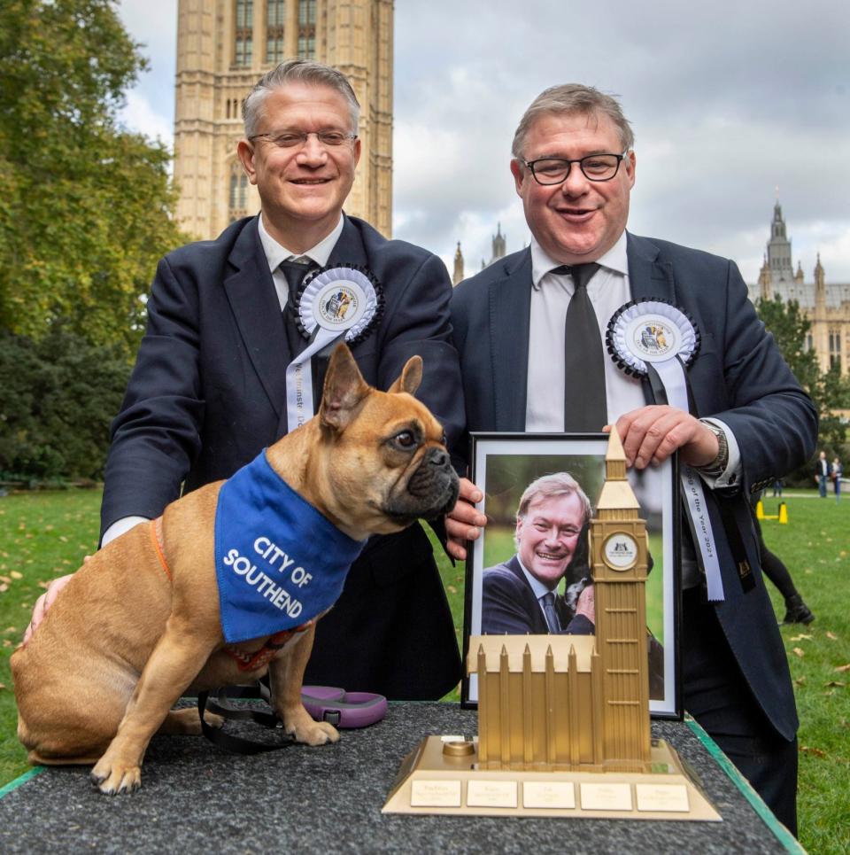 Vivienne with Andrew Rosindell and Mark Francois - Julian Simmonds/for The Telegraph