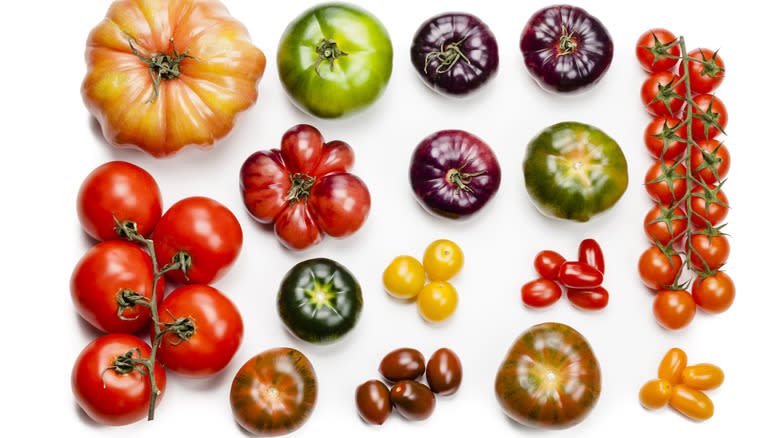 Varieties of heirloom tomatoes