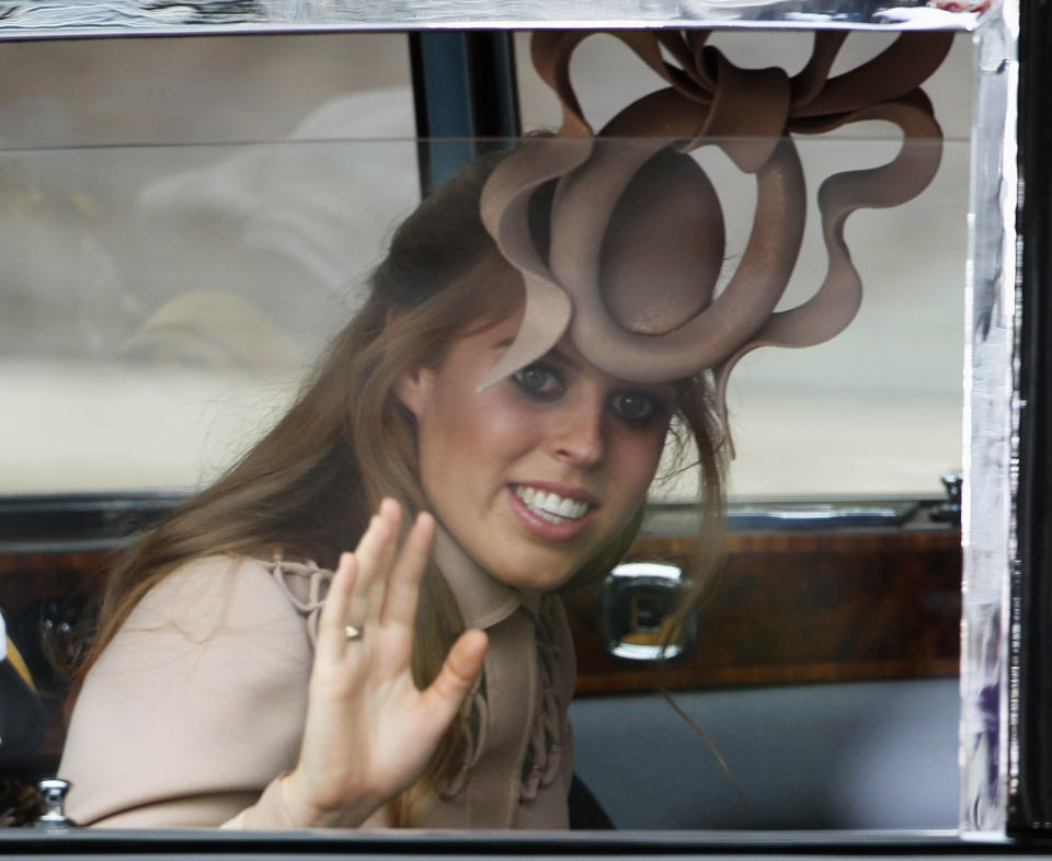 Princess Beatrice at Kate and William's wedding at Westminster Abbey. [Photo: PA]