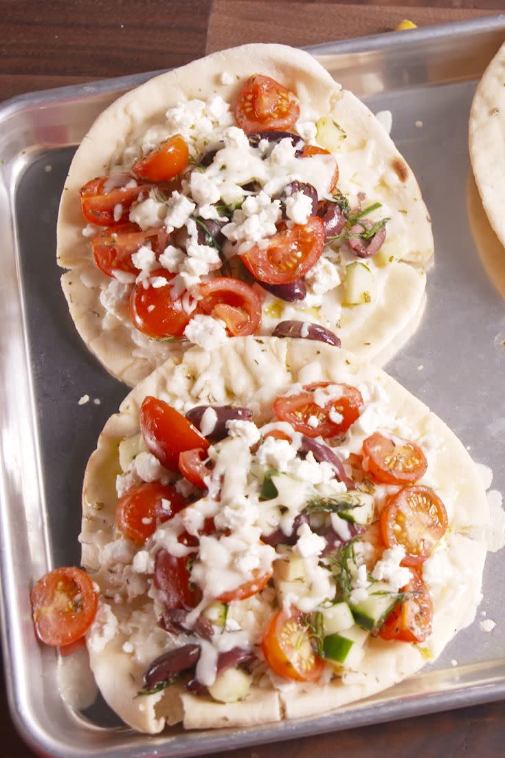 Greek Pita Pizzas