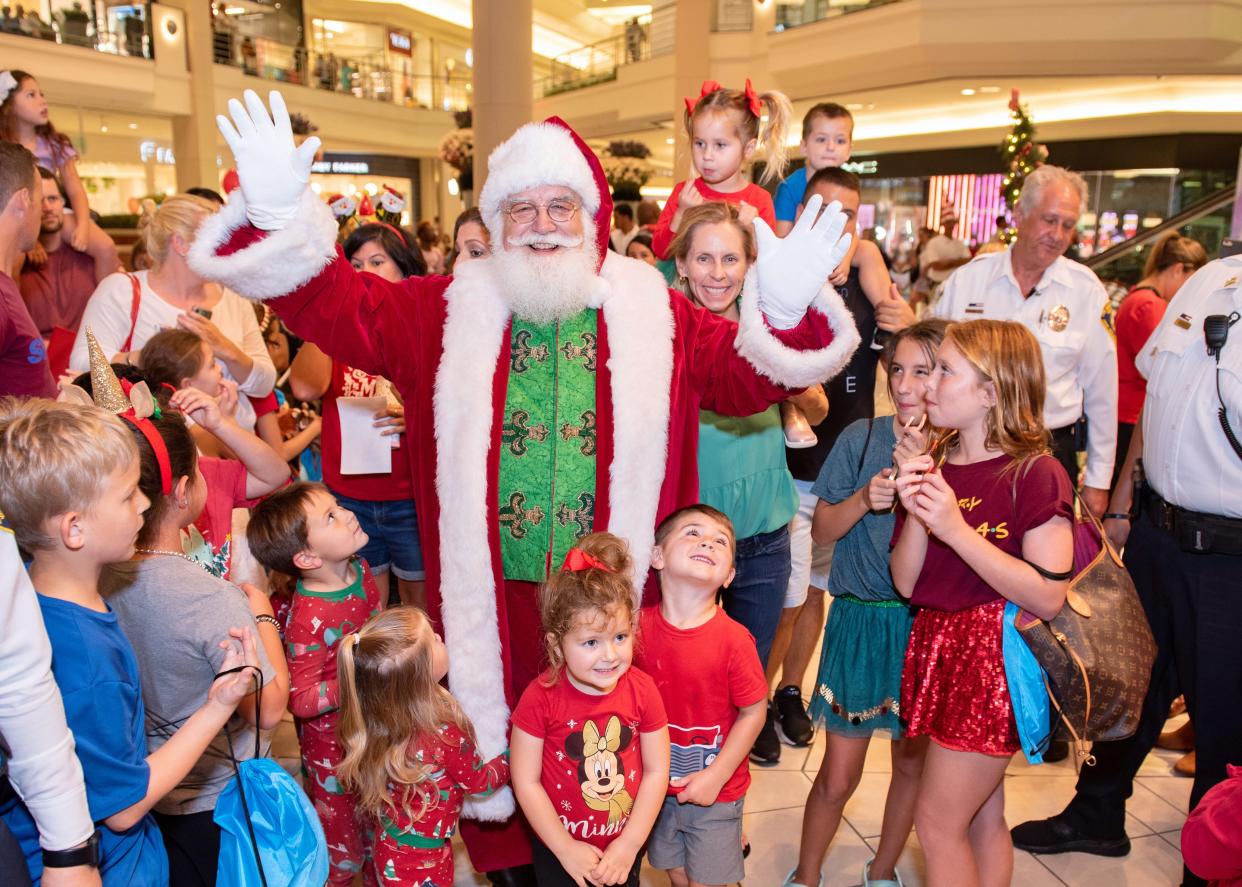 Santa will be at The Gardens Mall through Dec. 24 and will be available for photos and wish requests in Santa's Enchanted Garden located in the Grand Court.