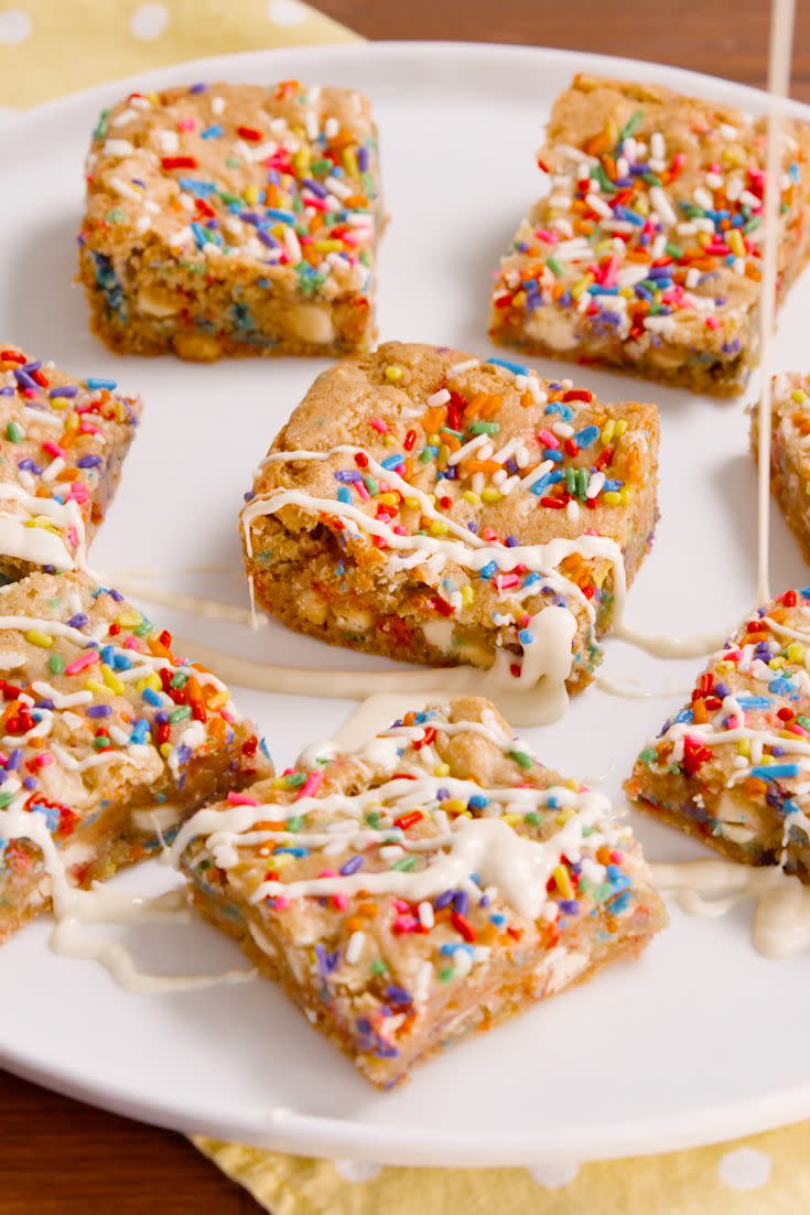 Birthday Cake Blondies