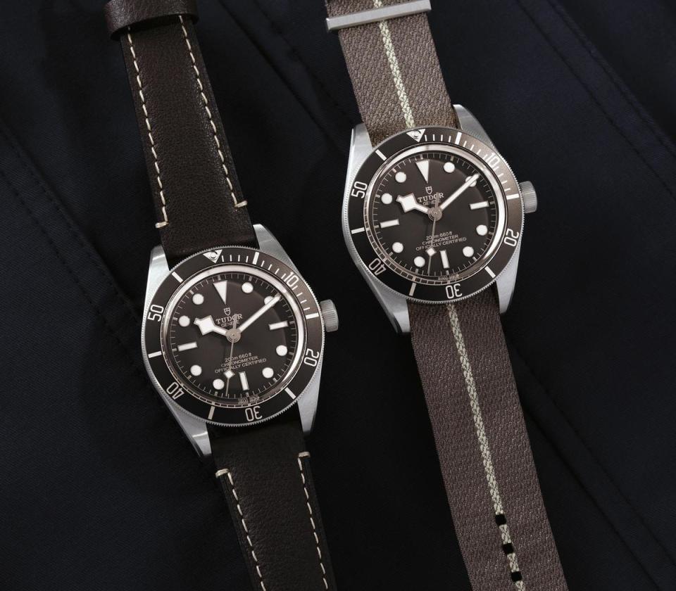 Black Bay Fifty-Eight 925，39mm銀質錶殼，有織紋錶帶跟皮革錶帶兩種選擇，定價NT$137,000。