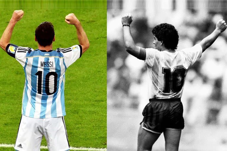 Maradona y Messi