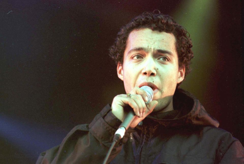 Finley Quaye  on stage at the T in the park festival in Edinburgh tonight (Sunday). See PA story SHOWBIZ Festival. Photo by David Cheskin/PA