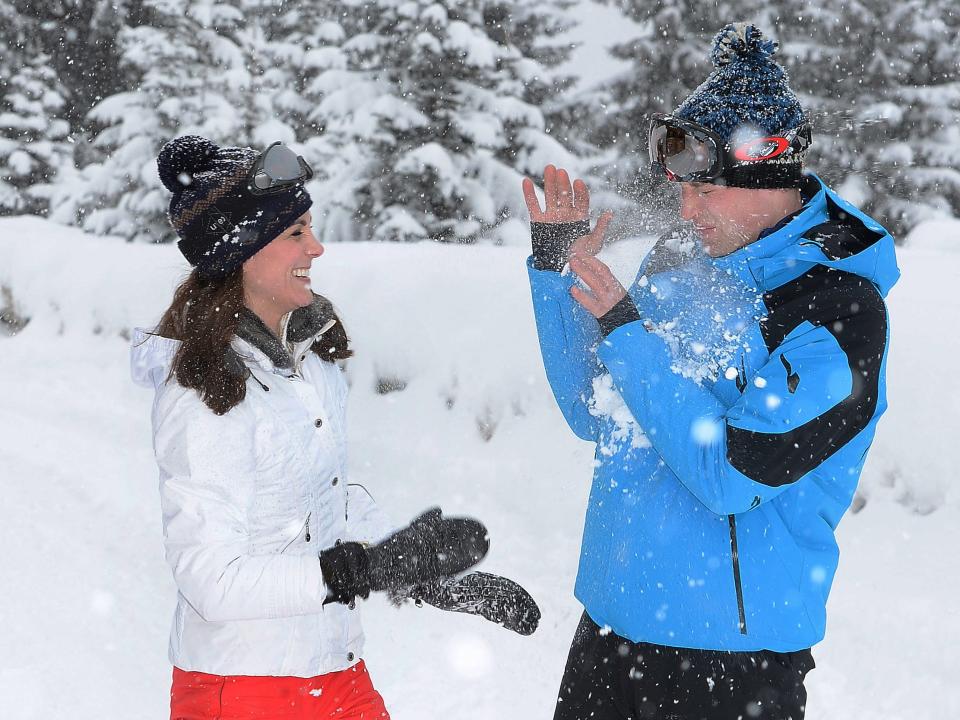 Prince William and Kate Middleton enjoy a short private skiing vacation in 2016.