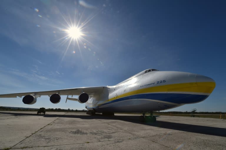 An Antonov-225 Mriya plane at Gostomel, some 30 km from Kiev