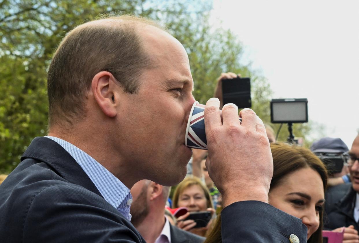 Prince William takes a sip (Reuters)