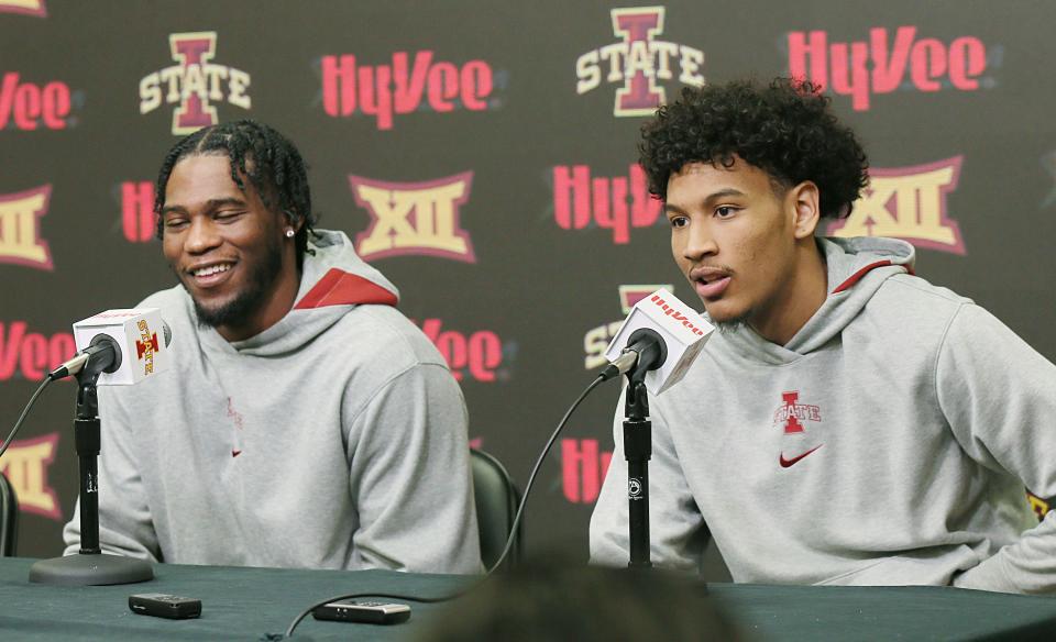 Iowa State's Tre king (left) and Curtis Jones are ready for the season's next challenge.