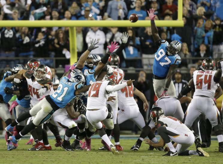 Roberto Aguayo shook off two misses to hit the game-winning kick for the Buccaneers (AP)