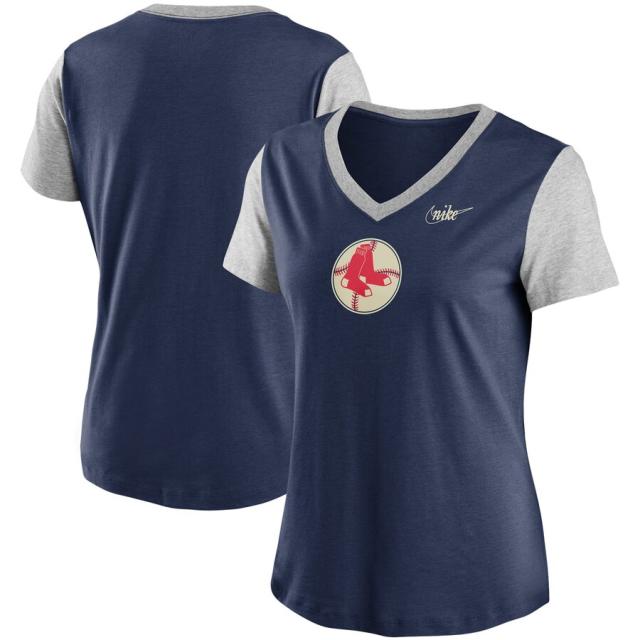 Nike Women's MLB Toronto Blue Jays Triblend 3/4 Raglan T-Shirt