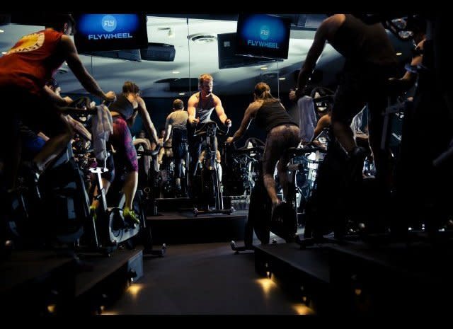 With multiple studios in more than 11 U.S. cities (plus one in Dubai), it’s no secret that Flywheel is one of the most popular cycling workouts around. The intense 45-minute spin classes include hill climbs, descents, intervals and even some upper body strength work. The studios feature stadium-style seating so that everyone in class has a good seat. And if you’re the competitive type, the most unique part of the class is what’s called the Torqboard: a large screen that intermittently displays a leaderboard so that you can see where you’re at compared to your fellow Flywheel-ers. Additionally, some Flywheel studios offer total-body Barre workouts. <a href="http://www.flywheelsports.com/regions?destination=homepage" target="_hplink">flywheelsports.com</a>  <em>Photo Credit: Courtesy of Flywheel</em>  <a href="http://www.theactivetimes.com/10-group-exercise-workouts-taking-nation-storm-slideshow?slide=4?utm_source=huffington%2Bpost&utm_medium=partner&utm_campaign=exercise" target="_hplink"><strong>Click Here to See Group Exercise Workouts Taking the Nation By Storm</strong></a> 
