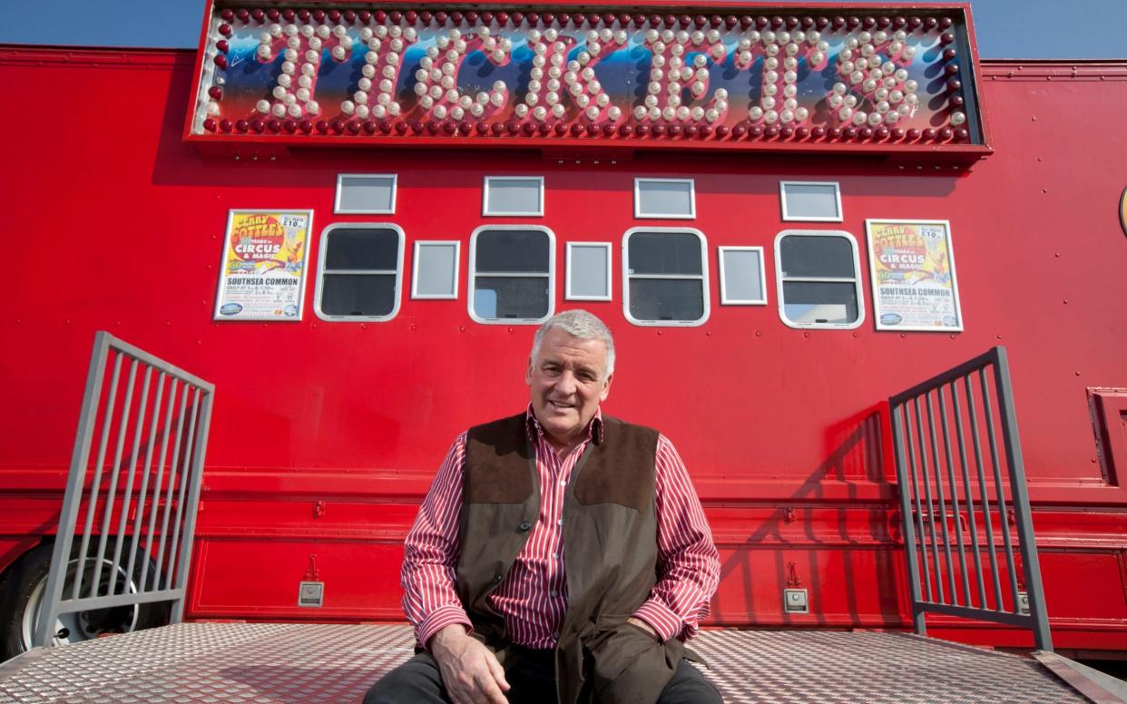 Gerry Cottle loved the rawness of live performance: ‘Circus has to be a bit in your face’ (pictured in Southsea, 2012) - Heathcliff O'Malley 