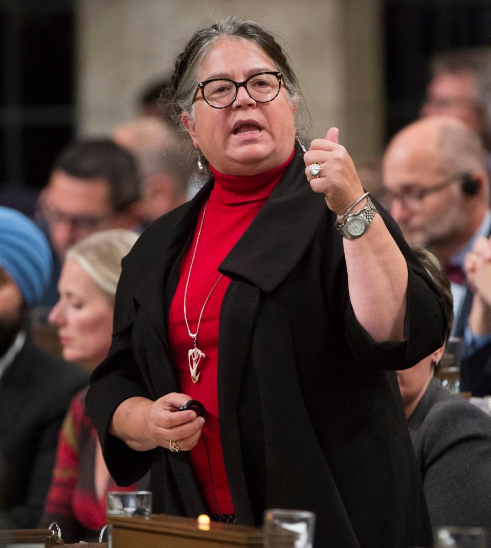 Minister of National Revenue Diane Lebouthillier responds to a question during Question Period in the House of Commons in Ottawa on Thursday, October 19, 2017.