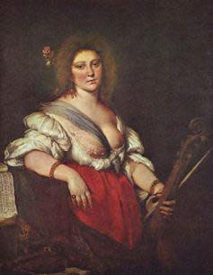 The Viola da Gamba Player, a portrait of Barbara Strozzi by her husband, Bernardo Strozzi.