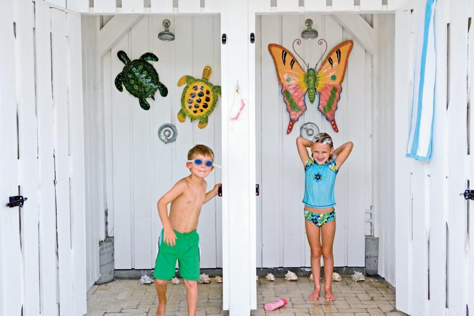 Artful Outdoor Shower