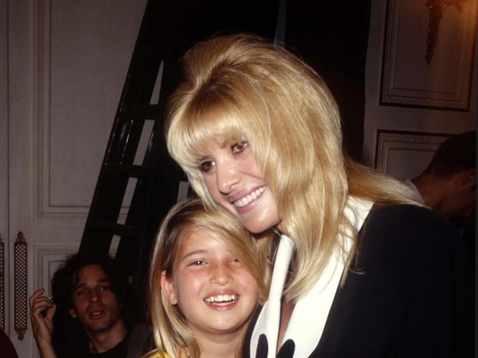 Ivanka Trump and Ivana Trump at a Gianni Versace fashion Show during Paris Fashion Week in the 1990s in Paris, France.