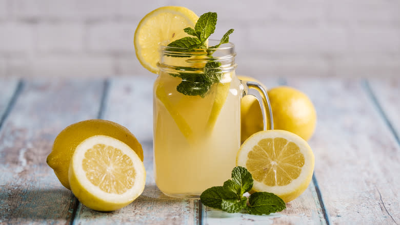 Glass of lemon juice