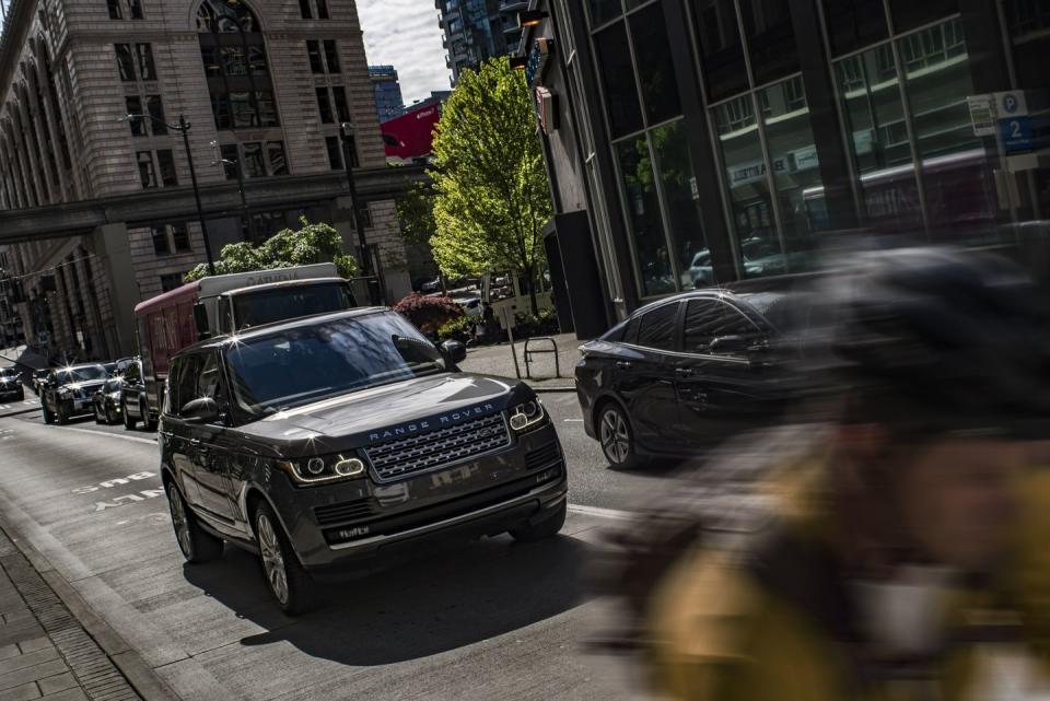 <p><strong>2.71 times</strong> more likely to be stolen than the average 2016–2018 model<br></p><p><a href="https://www.caranddriver.com/land-rover/range-rover" rel="nofollow noopener" target="_blank" data-ylk="slk:The Range Rover;elm:context_link;itc:0;sec:content-canvas" class="link ">The Range Rover</a> is one of only two cars on the list that can top $100k.</p>