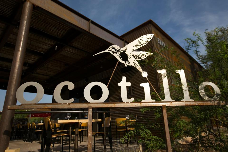 The outdoor patio at Ocotillo restaurant in Phoenix.