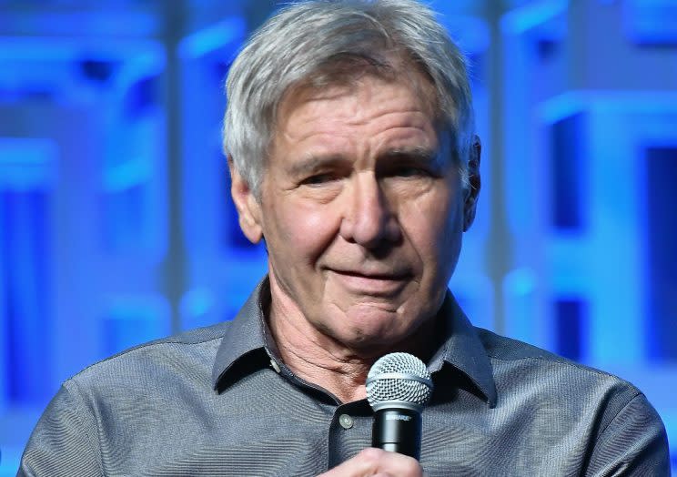 Non-plussed... Harrison Ford isn't all that jacked for the Han Solo movie - Credit: Getty