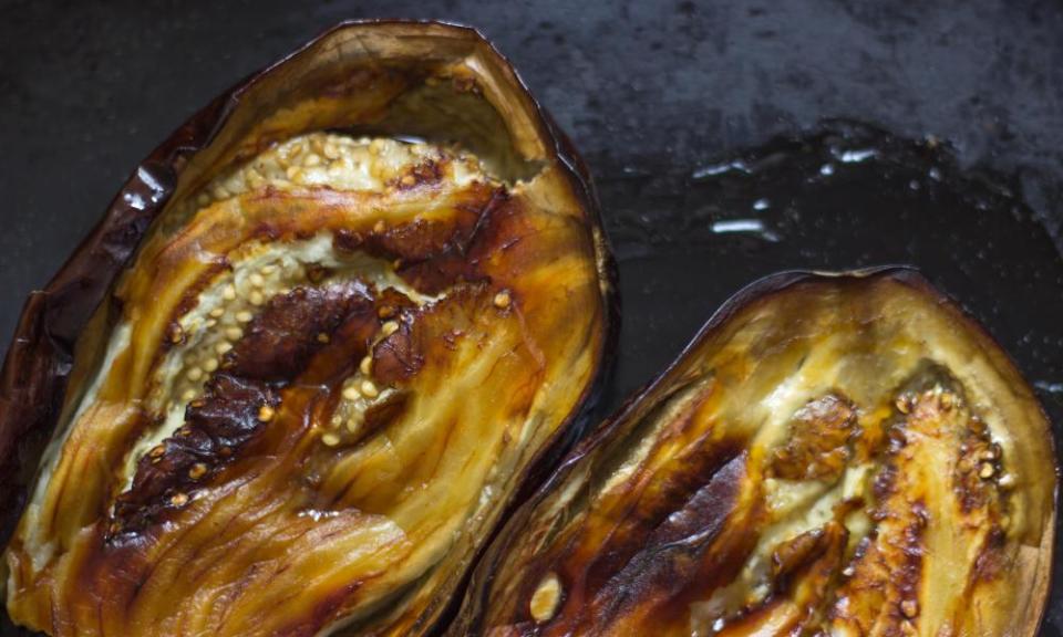 Roasted aubergines ...