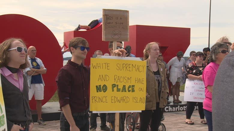 Protesters against white supremacy march in downtown Charlottetown