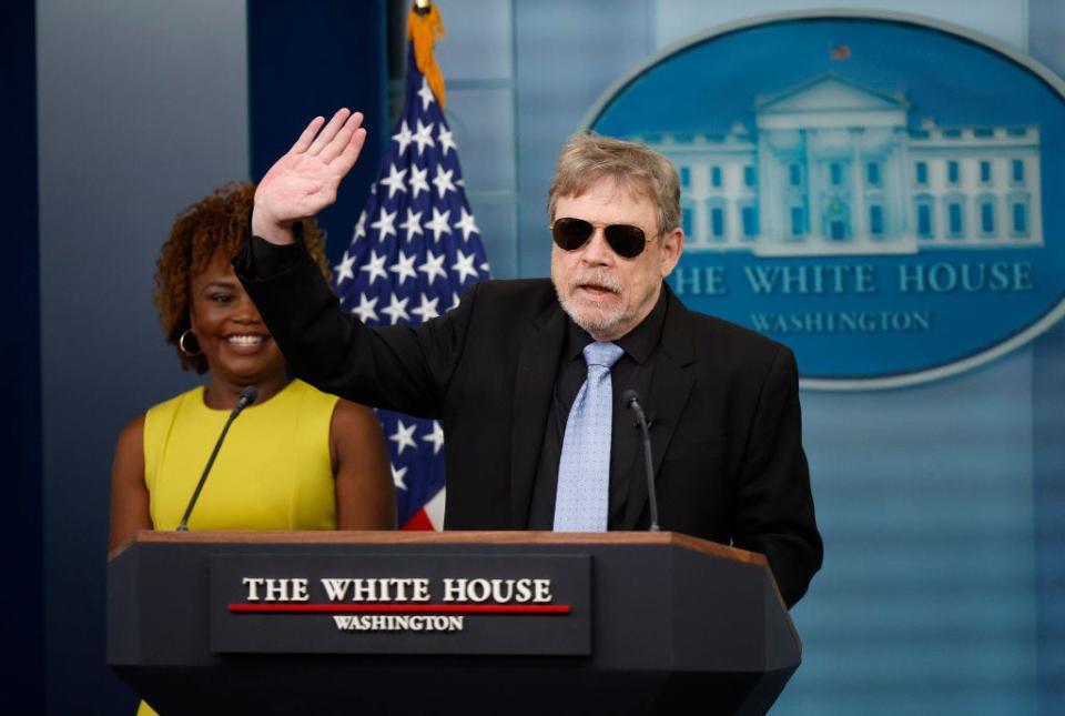 Mark Hamill speaks at the White House