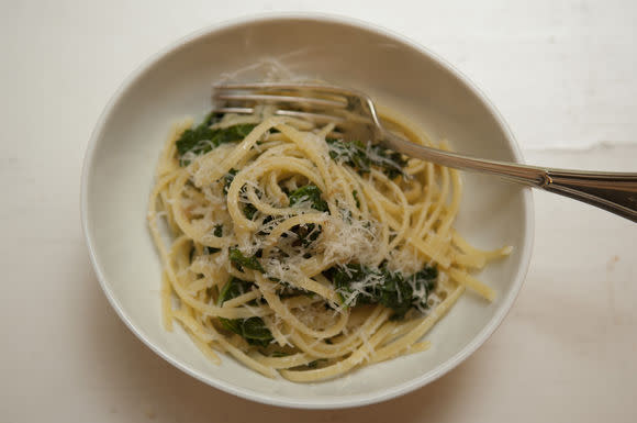 Linguine with Bread Crumbs and Kale