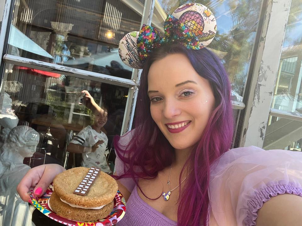 jenna holding wookie cookie