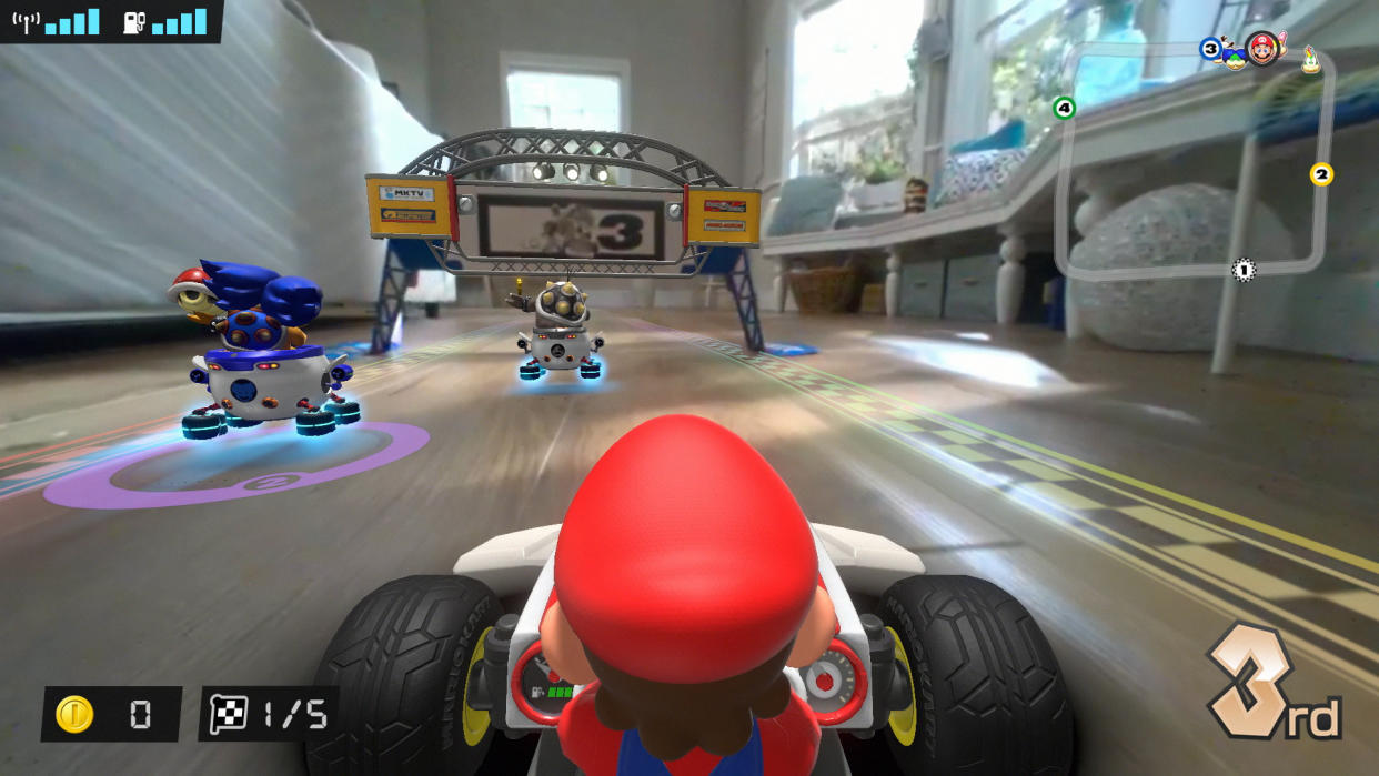 Your living room will become a racing battleground, populated by troublesome Koopas.