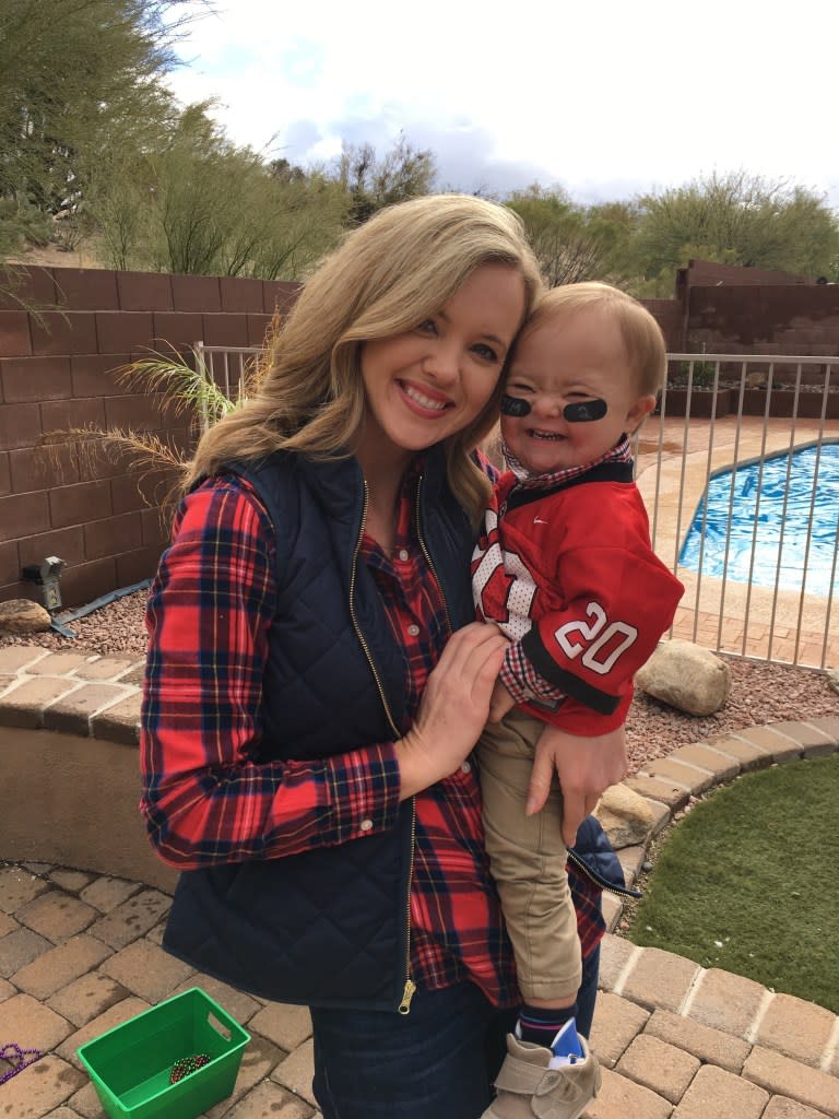 Jillian Benfield with her son, Anderson, who has Down syndrome. (Courtesy of Jillian Benfield)