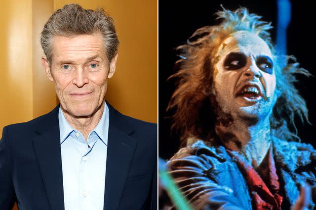 <p>Robin Marchant/Getty;Everett Collection</p> Willem Dafoe, Michael Keaton in 'Beetlejuice'