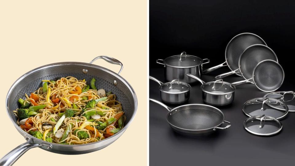 HexClad Hybrid Cookware is versatile and easy to clean.