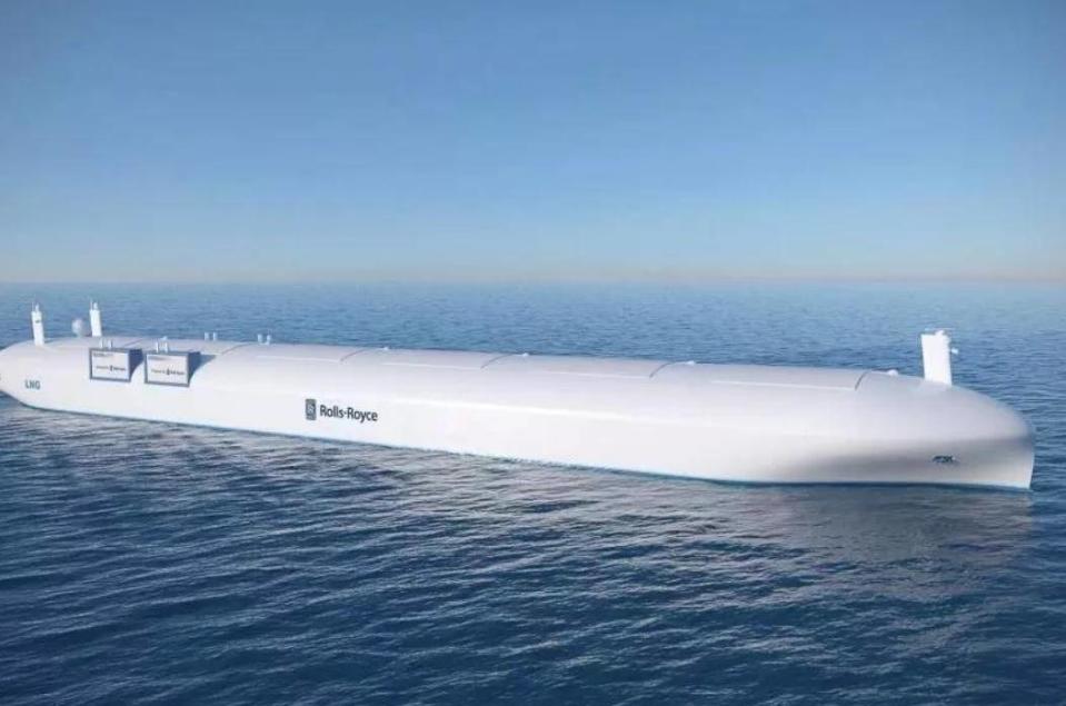 A concept for Rolls Royce's autonomous cargo ship (Rolls Royce)