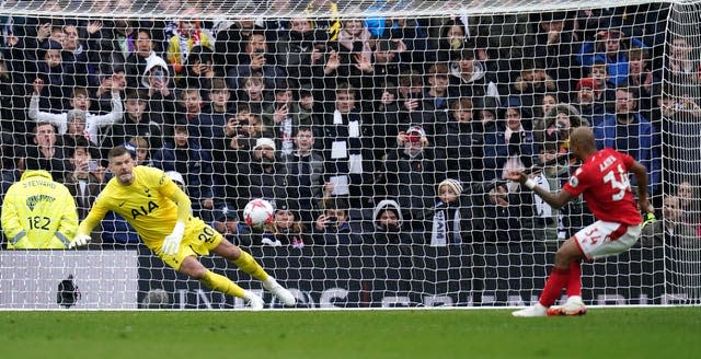 Forster saved Ayew's late penalty 