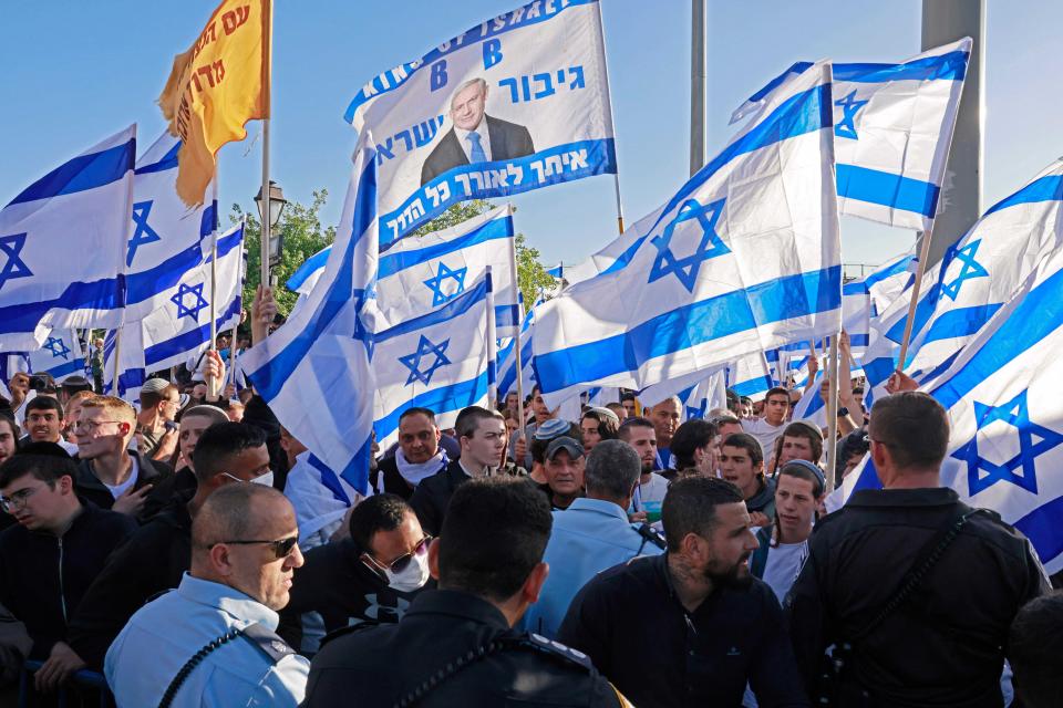 ISRAEL-PALESTINIAN-CONFLICT-DEMO (Menahem Kahana / AFP via Getty Images)