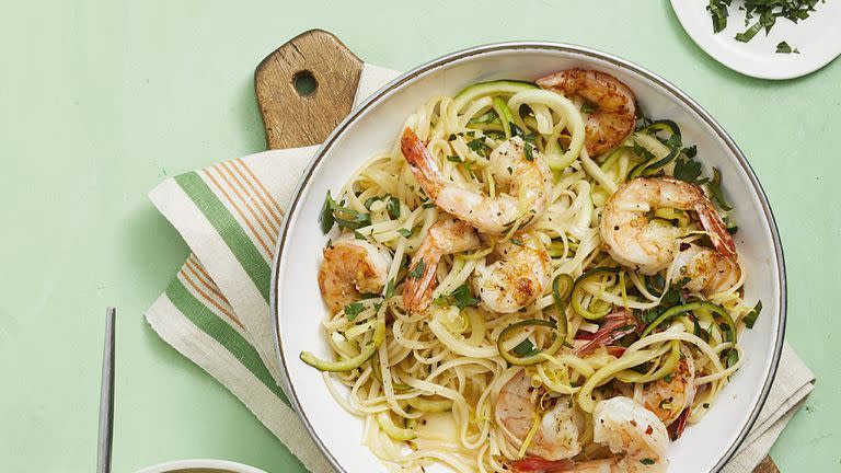 best healthy dinner recipes shrimp scampi with zoodles