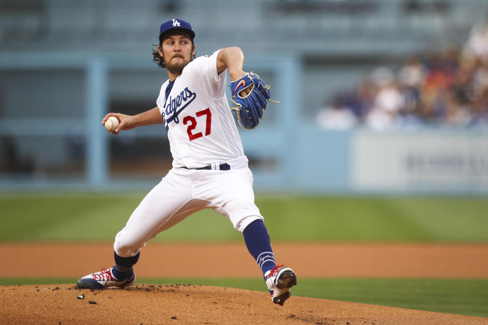 Trevor Bauer was released by the Dodgers on Jan. 6. (Photo by Meg Oliphant/Getty Images)