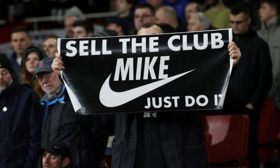 Newcastle supporters protest