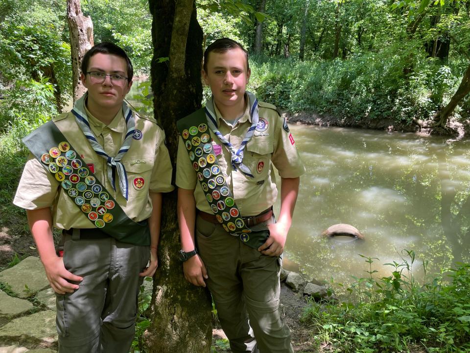 Andy Phillips, left, and Henry Jordan will try to make Beaver Creek a safer place with their Eagle Scout project.