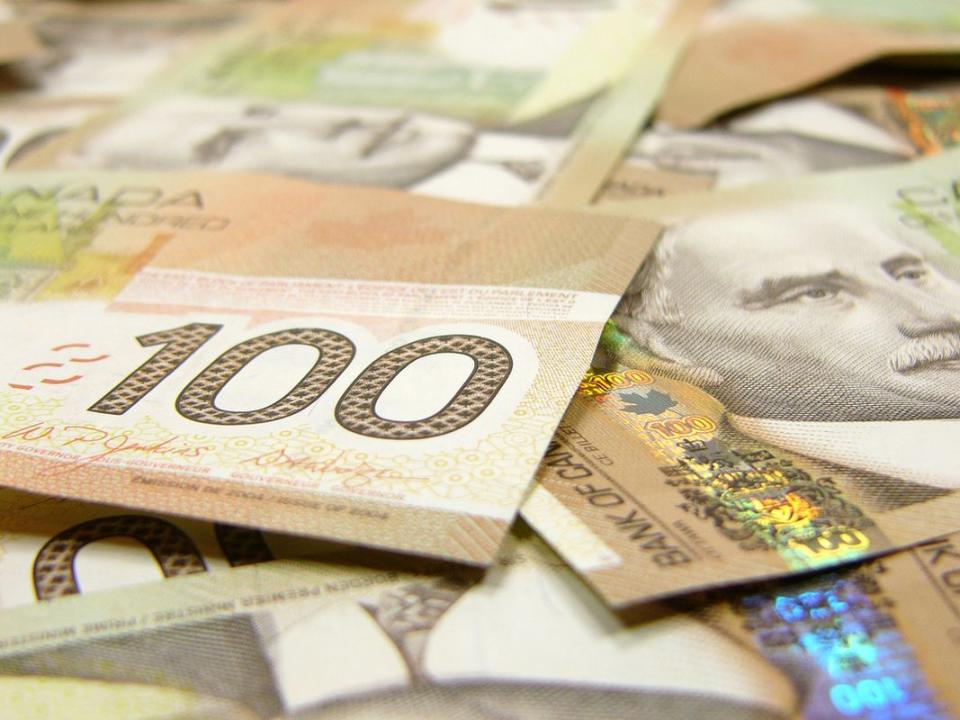 Close-up photography of Canadian money