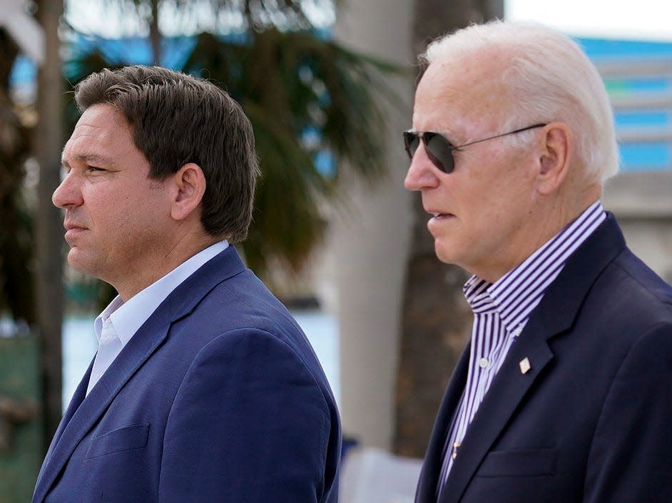 Biden and DeSantis side by side