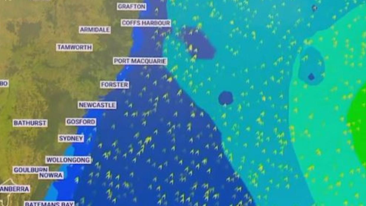 A severe weather warning remains in place on Tuesday morning for dangerous surf from the central coast and up to Foster. Picture: Sky Weather