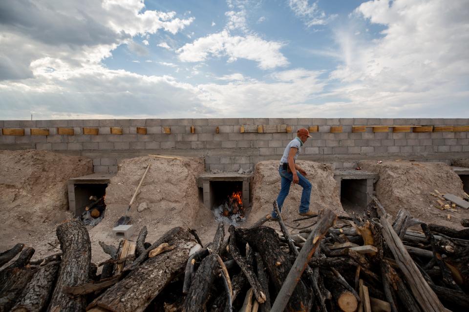 Jalapeño peppers are smoked to make chipotle at a farm in San Francisco de Conchos, Chihuahua in August 2023.