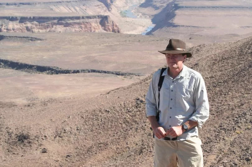 Author James Marr of Hull in Fish River Canyon, Namibia