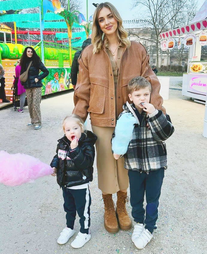 Chiara Ferragni con sus hijos